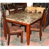Image 1 : GENUINE MARBLE DINING TABLE SET