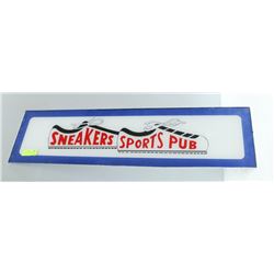 SNEAKERS SPORTS PUB  ADVERTISING SIGN, 36" X 10"