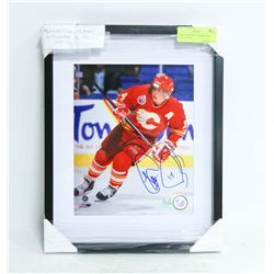 THEO FLEURY AUTOGRAPH PHOTO W/PRO AM FRAMED