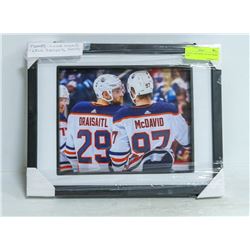 CONNOR MCDAVID & LEON DRAISAITL FRAMED PHOTO