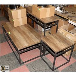 HALLWAY, END TABLE AND DINING TABLE WITH METAL