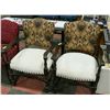 Image 1 : 2 ANTIQUE ARMCHAIRS, REUPHOLSTERED