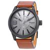 Image 3 : NEW DIESEL RASP BROWN LEATHER GRAY DIAL 46MM WATCH
