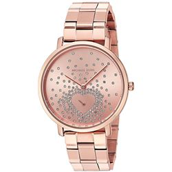 NEW MICHAEL KORS ROSE GOLD TONE CRYSTAL DIAL WATCH