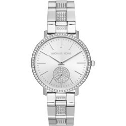NEW MICHAEL KORS SILVER PAVE WATCH. MSRP $499