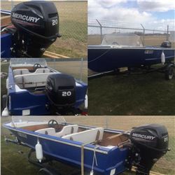 FEATURED 14FT PETERBILT CEDAR BOAT WITH 20HP