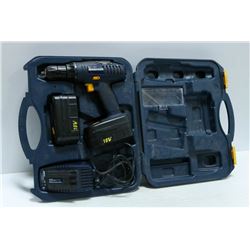MASTERCRAFT CORDLESS 18VOLT DRILL WITH 2 BATTERIES
