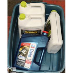 BLUE BIN WITH 10 LITERS OF HAVOLINE READY TO