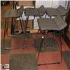 Image 1 : FOUR BAR STOOLS WITH GREY LEATHER SEATS