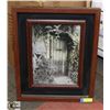 Image 1 : FRAMED PICTURE OF AN OLD DOOR.