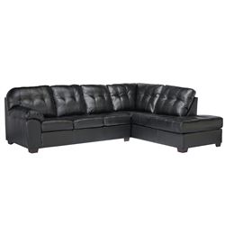 NEW 6000 BLACK LEATHERETTE SECTIONAL