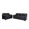 Image 1 : NEW BLACK LEATHER-GEL SOFA AND LOVESEAT