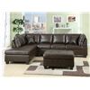 Image 1 : NEW JERSEY DK BROWN LEATHERETTE SECTIONAL