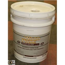 18L PAIL OF WOOD AND PRIDE OIL/ACRYLIC WHITE STAIN