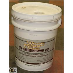 18L PAIL OF WOOD AND PRIDE OIL/ACRYLIC WHITE STAIN