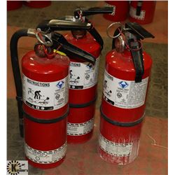 LOT OF 3 5LB FIRE EXTINGUISHERS