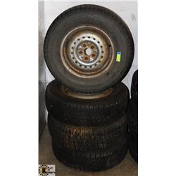 SET OF 4 NORDIC P195/75R14 WINTER TIRES WITH 5