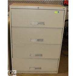 4 TIER METAL FILING CABINET.