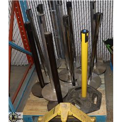 PALLET OF ASSORTED POLE DIVIDERS AS IS
