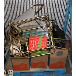 PALLET OF ESTATE MISC INCL GLASSTOP END TABLES