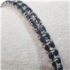 Image 2 : 32) SILVER NATURAL SAPPHIRE 7.5" BRACELET