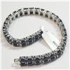 Image 3 : 32) SILVER NATURAL SAPPHIRE 7.5" BRACELET