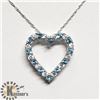 Image 1 : 35) SILVER BLUE TOPAZ 20" NECKLACE