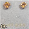 Image 1 : 33) 14K PAIR OF CITRINE(0.6CT) EARRINGS
