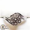 Image 1 : 28) SILVER 7 DIAMOND  RING, SIZE 7