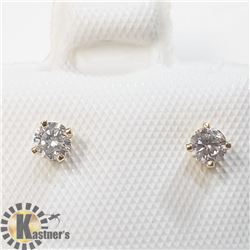43) 14K  DIAMOND EARRINGS, (0.16 CARAT)