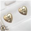 Image 2 : 2) 14K  HEARTSHAPE SCREWBACK EARRINGS
