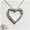 Image 1 : 42) SILVER WHITE TOPAZ 20" NECKLACE