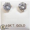 Image 1 : 36) 10K YELLOW GOLD  CZ 6.5MM EARRINGS