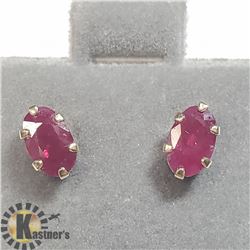 31) 10K YELLOW GOLD  RUBY(1.2CT) EARRINGS