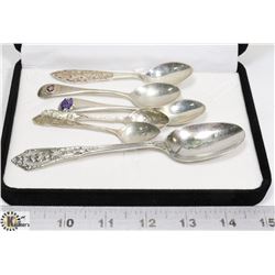 6 STERLING 925 SILVER SPOONS