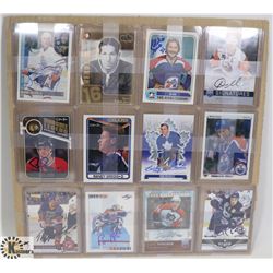 LOT OF 12 AUTOGRAPHED HOCKEY CARDS