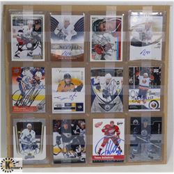 LOT OF 12 AUTOGRAPHED HOCKEY CARDS