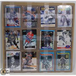 LOT OF 12 AUTOGRAPHED HOCKEY CARDS, MARK HARDY,