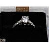 Image 1 : STERLING SILVER CZ LADIES RING SIZE 6