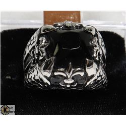 BLACK STONE MENS RING SIZE 9