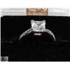 Image 1 : STERLING SILVER CZ LADIES RING SIZE 6