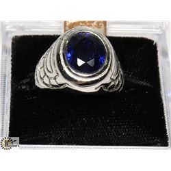BLUE STONE MENS RING SIZE 11