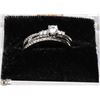 Image 1 : STERLING SILVER CZ WEDDING SET SIZE 6