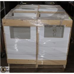 4 WHITE BASE CABINETS