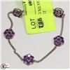 Image 1 : STERLING SILVER AND AMETHYST BRACELET