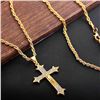 Image 2 : NEW GOLD PLATED JESUS ON THE CROSS NECKLACE