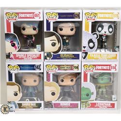 LOT OF 6 VARIOUS FUNKO POP FIGURES