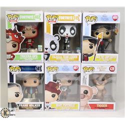 LOT OF 6 VARIOUS FUNKO POP FIGURES