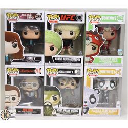 LOT OF 6 VARIOUS FUNKO POP FIGURES