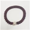 Image 2 : FRESHWATER PEARL GARNET  BRACELET